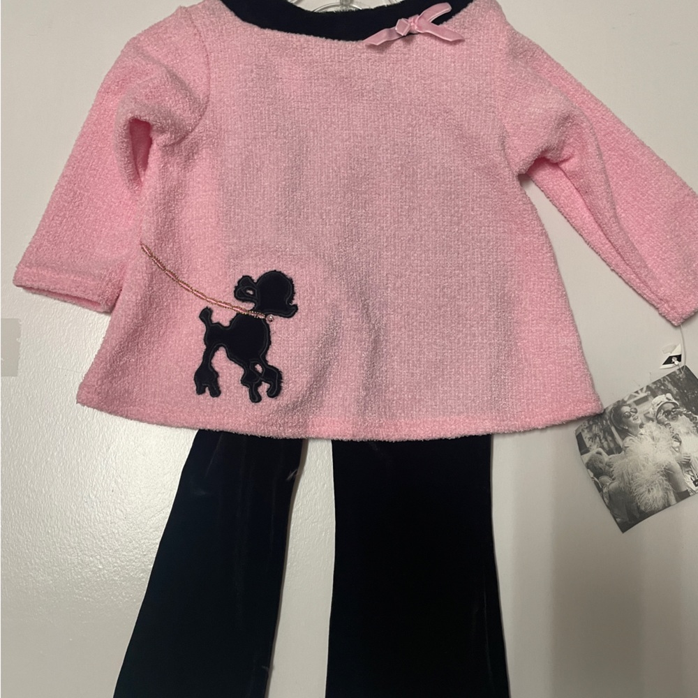 50s style poodle 2 piece